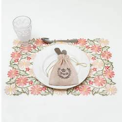 Americano / Toalha de Bandeja Bordada Requinte Luxo 35 x 50 cm 2 pçs - Argivai